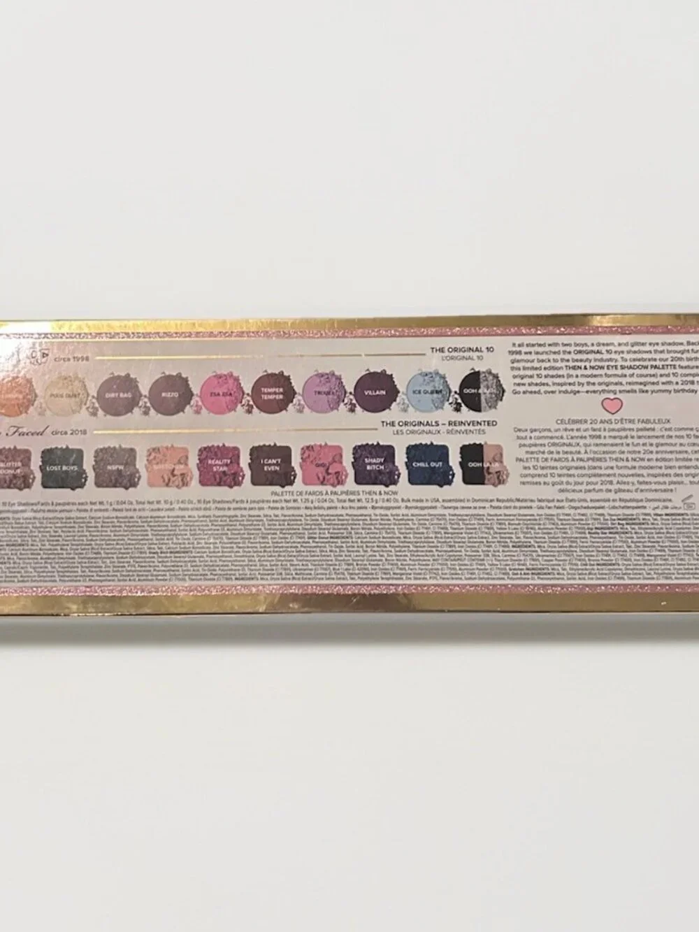 TOO FACED Then & Now 20 Year Anniversary Eyeshadow Palette New In Box